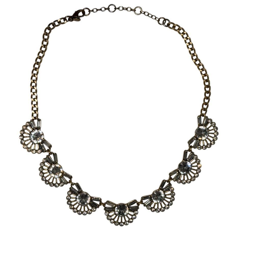 Elegant Silver Necklace with Crystal Accents